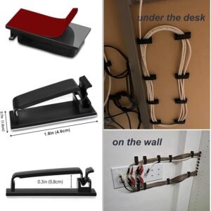 Multi-Slot Silicone Cable Organizer Clips